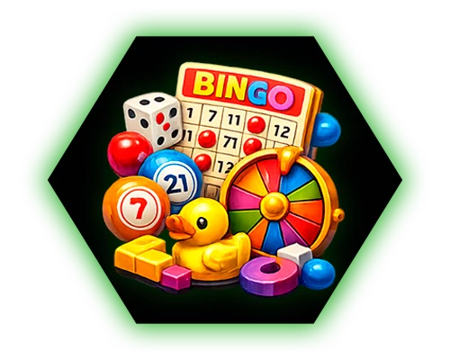 Elementos de juegos casuales y bingo