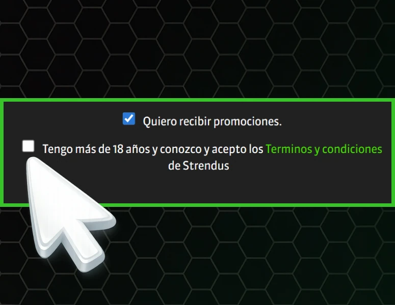 Confirmación de términos de uso